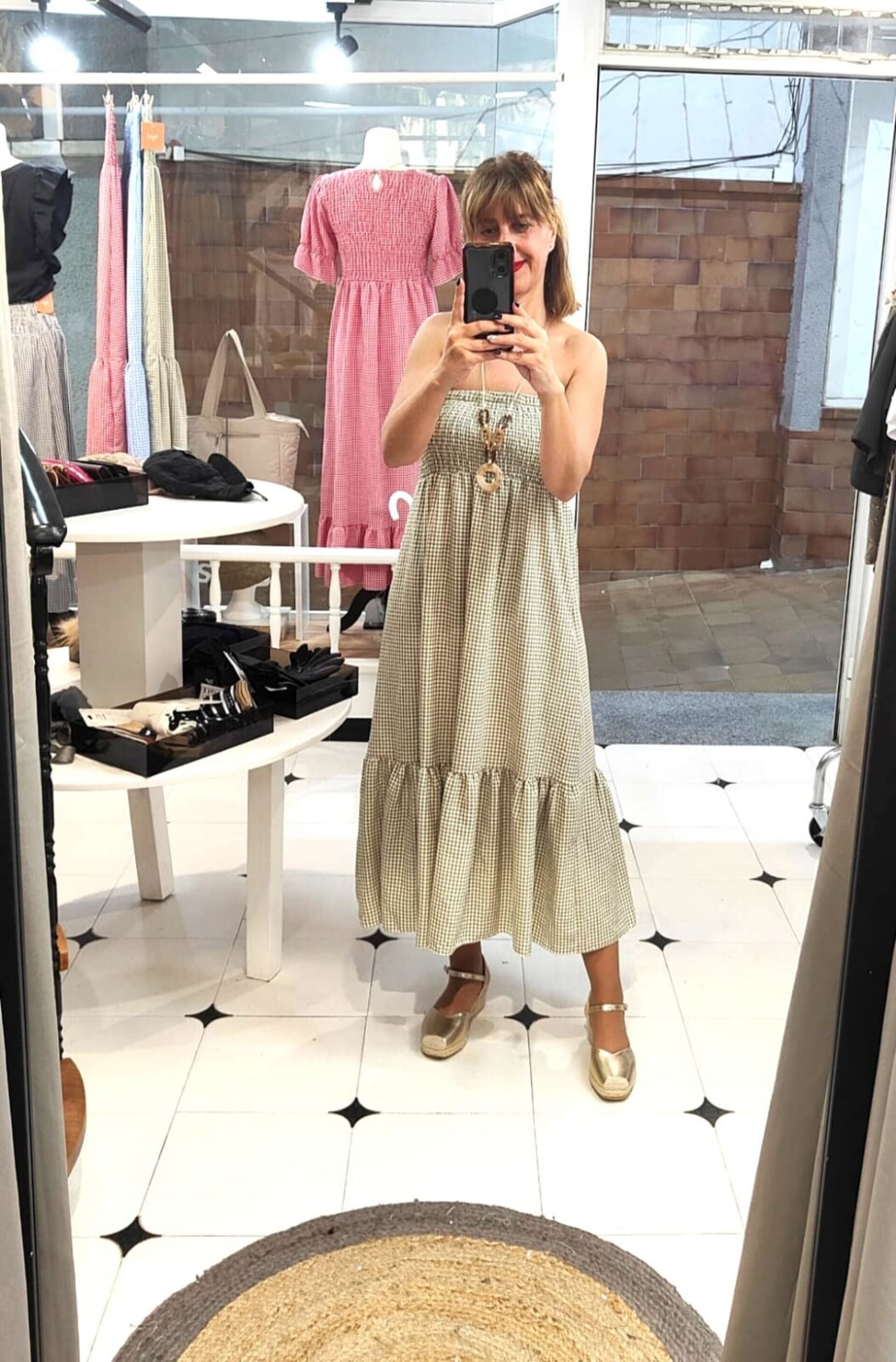 FALDA/VESTIDO VICHY VOLANTE - 4