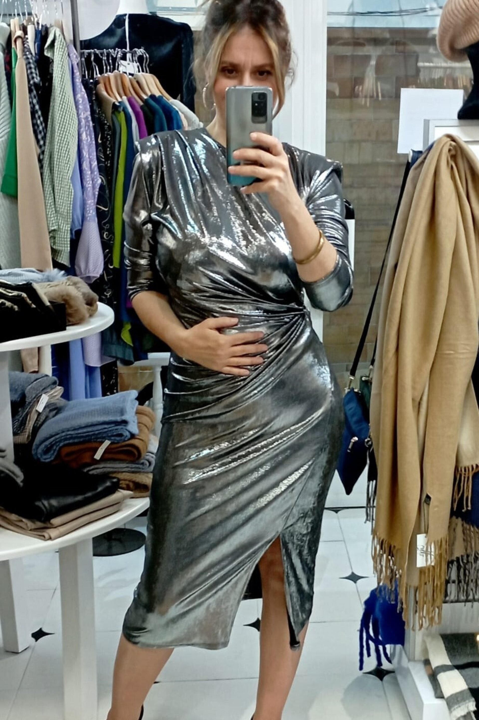 vestido metalizado - 2